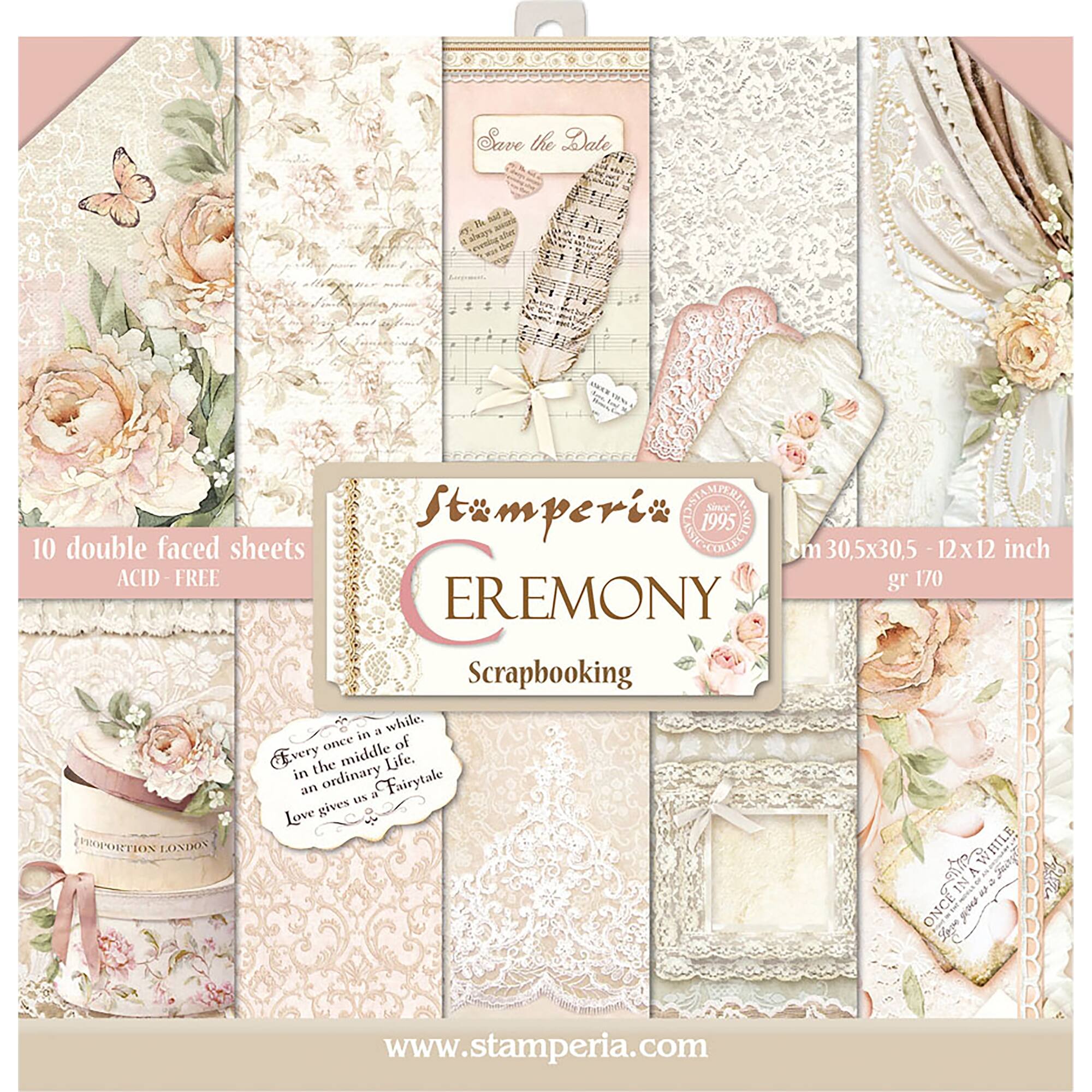 Stamperia Ceremony Double-Sided Paper Pad, 12" x 12"
